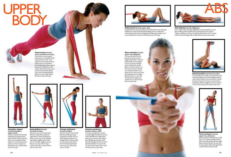MAGAZINES Spread from a fitness story in SELF magazine