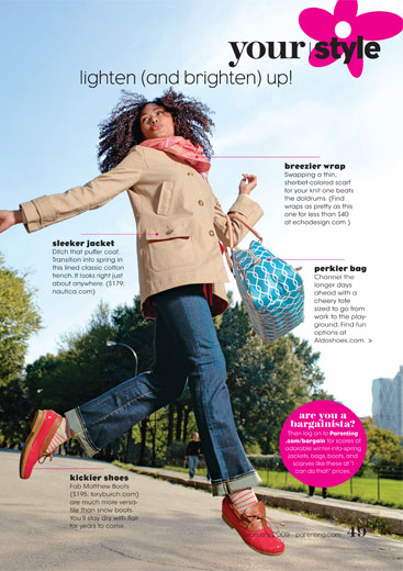 Fashion pages from Parenting magazine