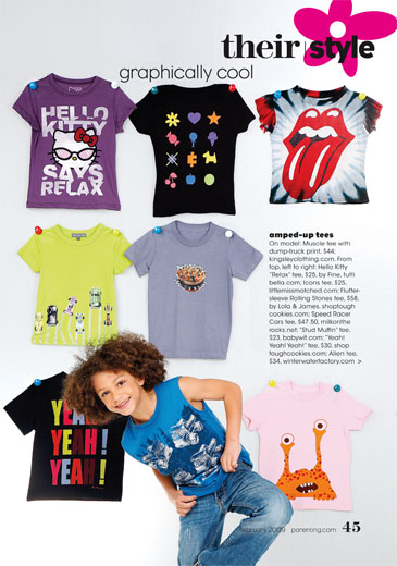 Fashion pages from Parenting magazine