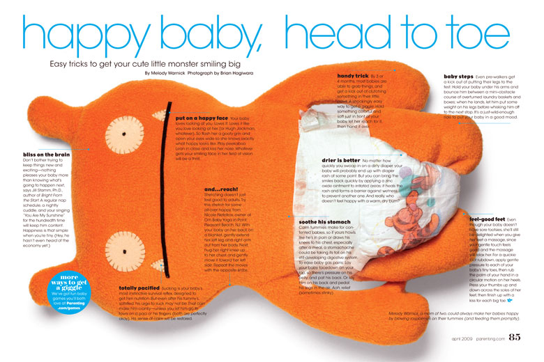 Spread from Parenting magazine