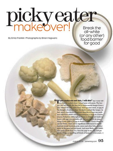 Food pages from Babytalk and Parenting magazines